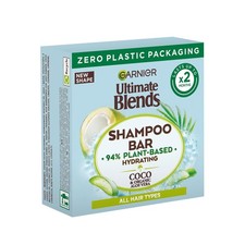 Garnier Ultimate Blends Coconut Hydrating Shampoo Bar 60 g (Pack of 1), Clear 
