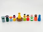 Vintage Fisher Price Sesame Street Little People, Count, Oscar, Big Bird, Nest