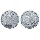 1876 Seated Liberty Half Dollar 50C 90% Silver US Coin Circulated