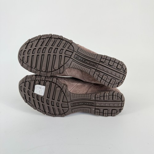 Skechers Suede Ankle Boots Brown Zip Comfort Walking Shoes 9.5 Leather Gorp Grip - Picture 7 of 8