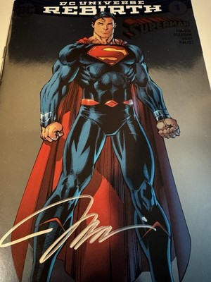 Superman Rebirth #1 (2016) DC SDCC Convention Foil Exclusive Signed Jim Lee