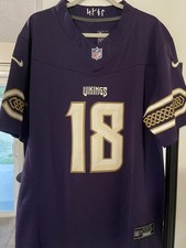 #18 Justin Jefferson Minnesota Vikings Stitched Rivalry Jersey Men's Size Medium