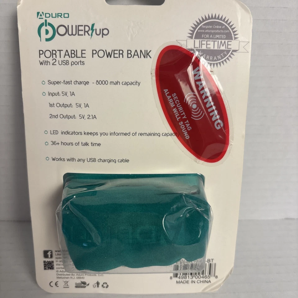 Aduro Power up 2 Port Portable Power Bank Charger 8000 mAH - Image 4 of 4