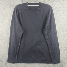 FIGS Salta Seamless Top Long Sleeve Underscrub Size Large Black W21KW1001