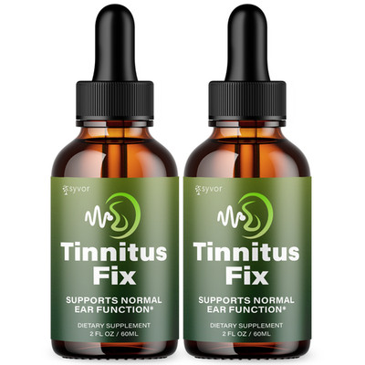 (2 Pack) Tinnitus Fix Ear Health Drops Natural TinnitusFix Vitamin 60 Servings