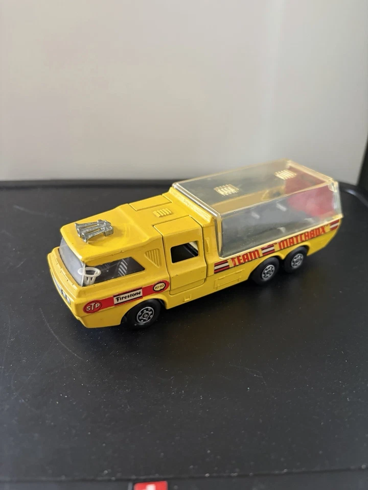 Matchbox Super Kings K-7 Racing Car Transporter 1972 lesney products england - Photo 1/4