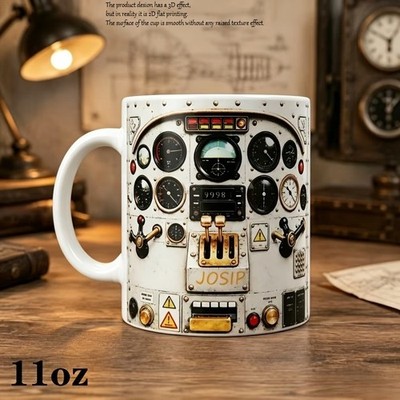 Custom 2D Printed Coffee Mug, Favorite Coffee Mug for Aviation Enthusiasts