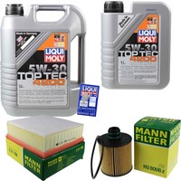 Mann Inspektionspaket 6L Liqui Moly Top Tec 4200 5W-30 FüR Fiat Doblo