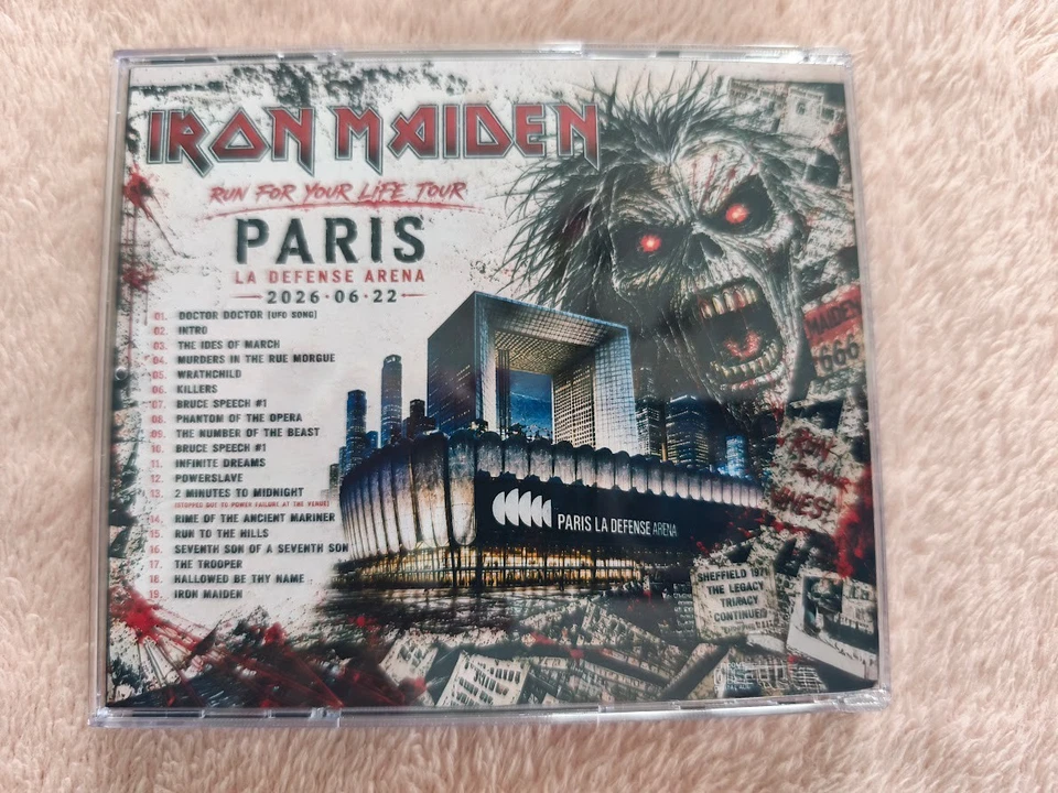 Vends double CD live Iron Maiden - Paris - 2026-06-22 - Good Audience Recording - Photo 2/4