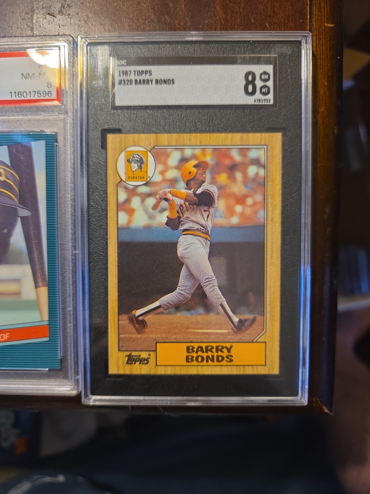 Barry Bonds (RC) PSA 8 Trio 1986 Donruss The Rookies , Topps Traded , 87 Topps view 6