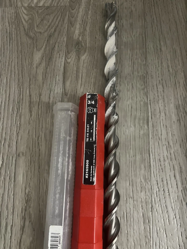 Hilti TE-YX SDS-Max Hammer Drill Bit Lot 3/4” & 1/2” x 21” #2165900 #2184682 - Image 3 of 4