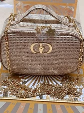 Dior Luxury Cosmetic Vanity Bag with Handle | Structured Case READ description !