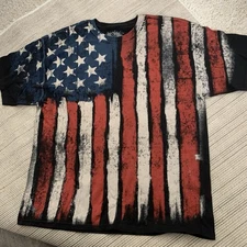 ODM Flag T-Shirt Mens 2X-Large It's About the Art 2XL Patriotic USA Print