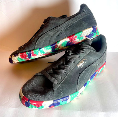 Puma Sneakers womens 8 1/2 8.5 shoes Suede Classic Glacier Gray mixed rubber men