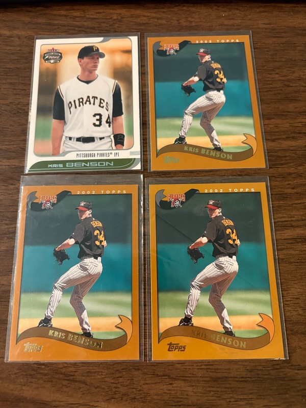 Kris Benson 4 card lot 2000 Fleer Focus JE #168 Topps #484 Pittsburgh Pirates