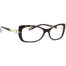Tiffany  Co. Eyeglasses TF 2106 8134 Havana/Blue/Gold Cat Eye Italy 52 16 135
