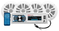 BOSS Audio Systems Marine Boat Stereo and 6dot5 In Speakers Package