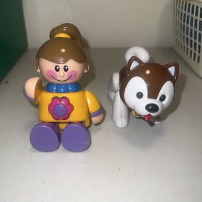 Lot of 2 Tolo Toys First Friends Girl with Ponytail & Do Poseable Click Movement