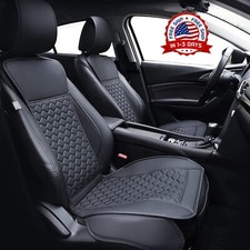 cobertores forros para asientos de carro de cuero universal Covered 2 PCS Negro