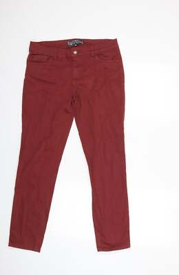 Skinny-Damenjeans rot Baumwollmischung Größe W30 L28