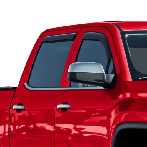 Rain Guards Vent Visors Shade for 2014-2018 GMC Sierra 1500 Crew Cab - Foto 3 di 9