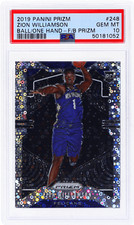 2019 Panini Prizm Zion Williamson Ball In Left Hand VAR Fast Break PSA 10 RC