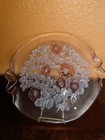 Vintage MIKASA Glass Serving Platter Rosella Rose Pink Scalloped Edge 14” — photo 1