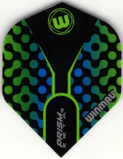 WINMAU Green, Blue & Black PRISM ZETA Dart Flights: 3 per set