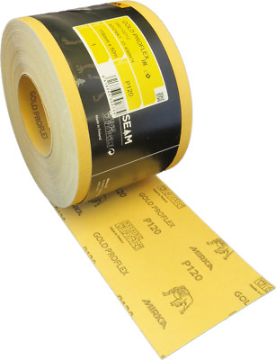Mirka Gold Proflex Rolle 115 mm x 50 m - P80 bis P400 - 1, 5, 10 und 50 m
