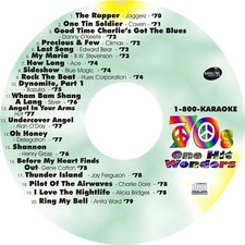 CUSTOM KARAOKE 70's ONE HIT WONDERS 20 GREAT SONG cdg CD G HARD-TO-FIND