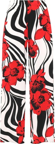 Women's Plus Floral Print High Waisted Palazzo Trousers New Ladies Wide Leg Pant - Picture 2 of 3