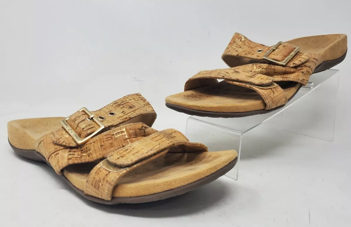 Vionic Womens Tan Rest Skylar Slide Sandals Size 9