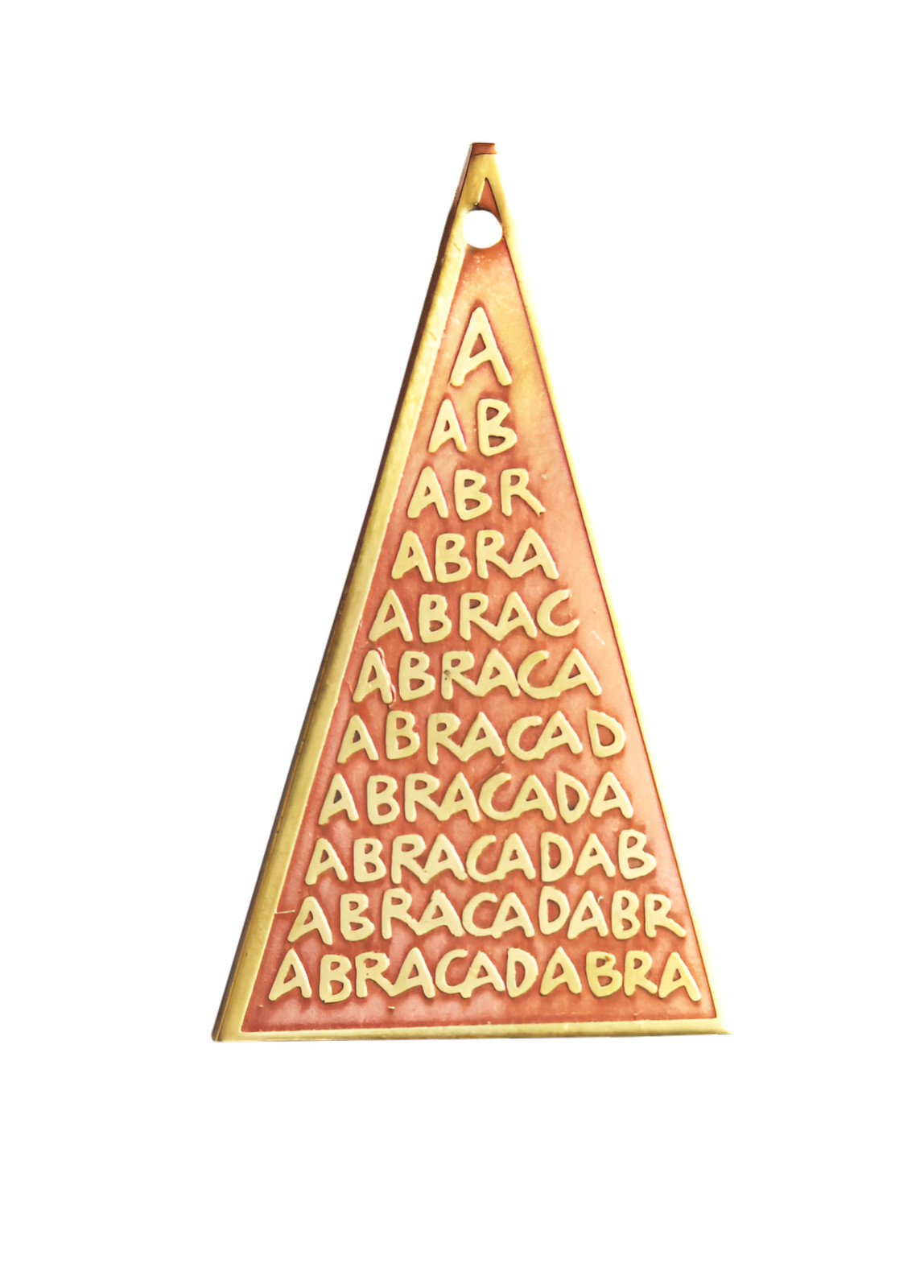 Abracadabra Pendant Necklace Amulet Occult Talisman Abraca Triangle Mixed Metal