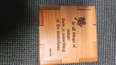 WYTM Cedar Wood You Tell Me Hand-Crafted Trinket Box Laser Cut