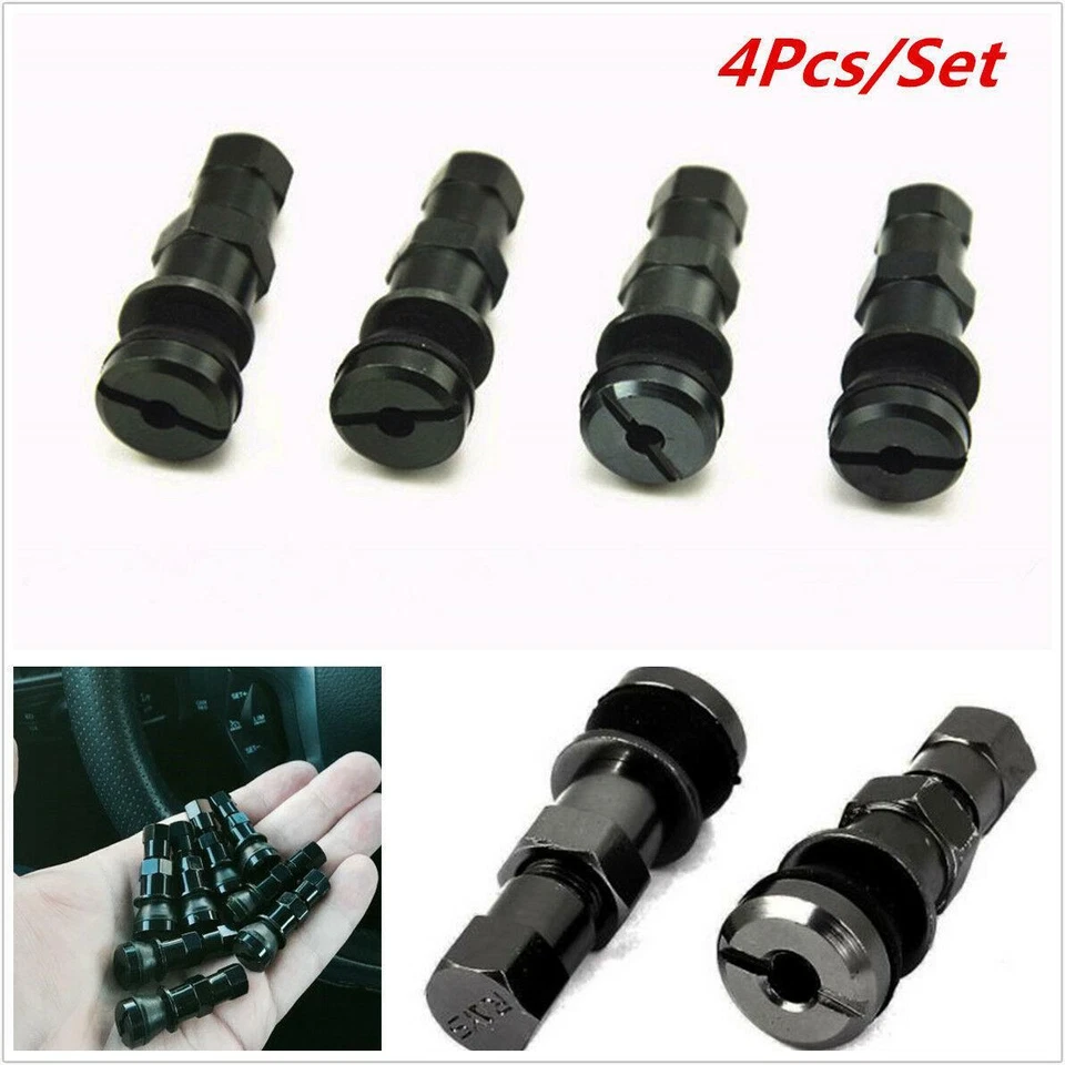 Aluminum Bolt-in Car Motorcycle Tubeless Wheel Tire Valve Stems With Dust Cap 4x - Image 2 of 4