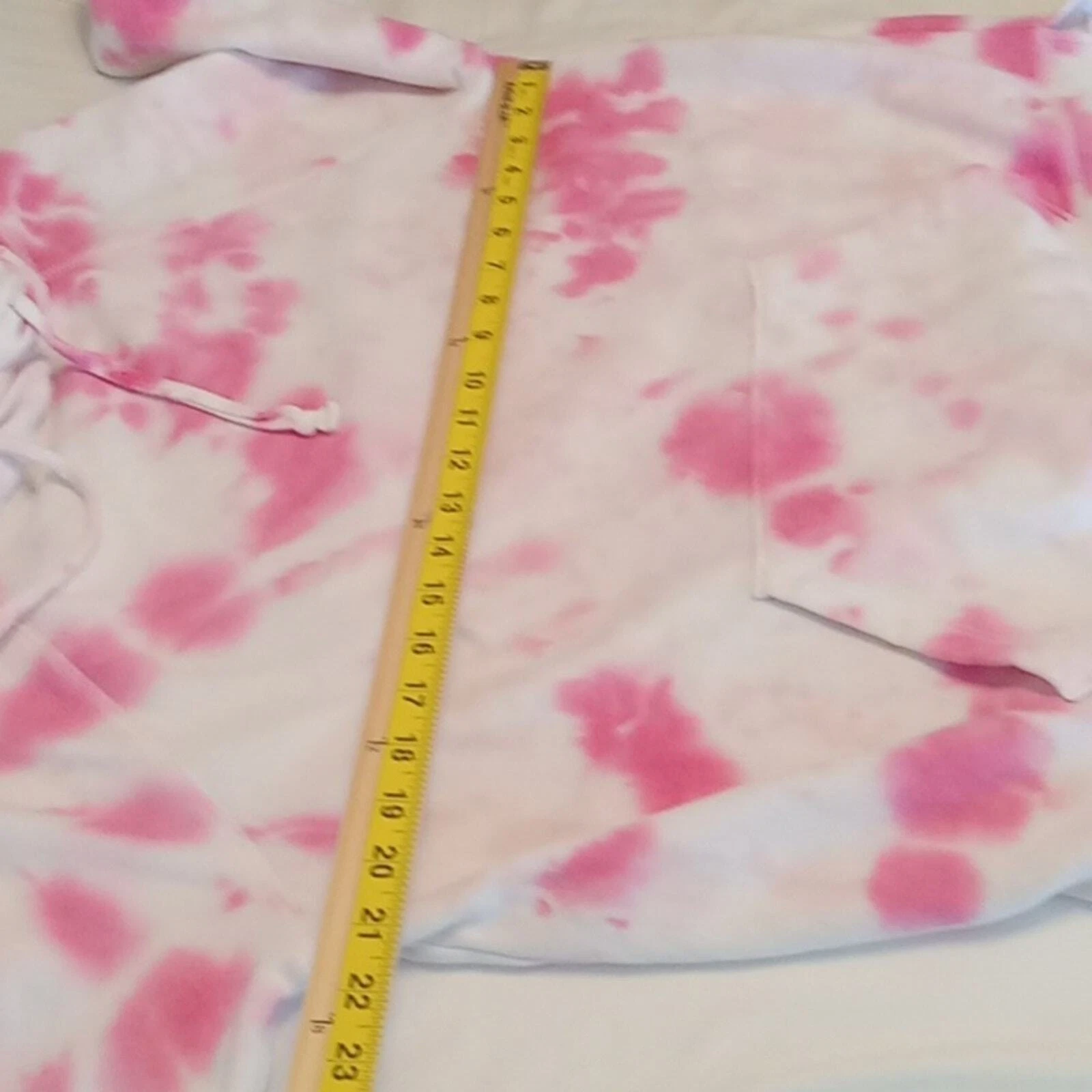 UNDERCOVER Felpa con cappuccio rosa tie dye taglia XS. Caldo