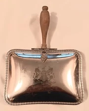 Vintage Sheffield Silent Butler EPC #269 Crumb Catcher Silverplate with Unicorns