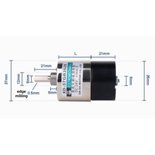 DC 12V/24V 6MM Adjustable Speed Brushless Reversible Reduction Mini Gear motor