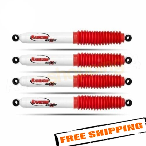Rancho RS55113/RS55118 Set of 4 Front & Rear RS5000X Shock Absorbers