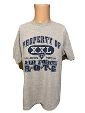 Vintage 90’s PROPERTY OF AIR FORCE R.O.T.C Gray Shirt Size Large Mens Murina