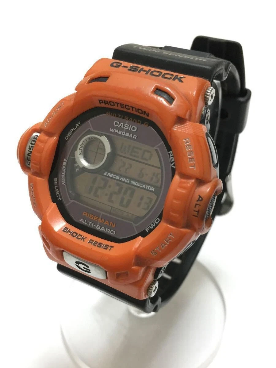 CASIO G-SHOCK GW-9200R RISEMAN Watch Rescue Orange Preowned Rare