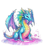 Rainbow Dragon Sticker Decal