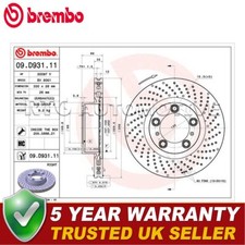 Disco freno anteriore destro Brembo si adatta a Porsche 911 718 Boxster Cayman