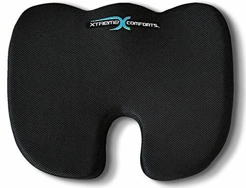 Xtreme Comforts Coccyx Orthopedic Memory Foam Seat Cushion Helps with Back  Pain 4804309211169