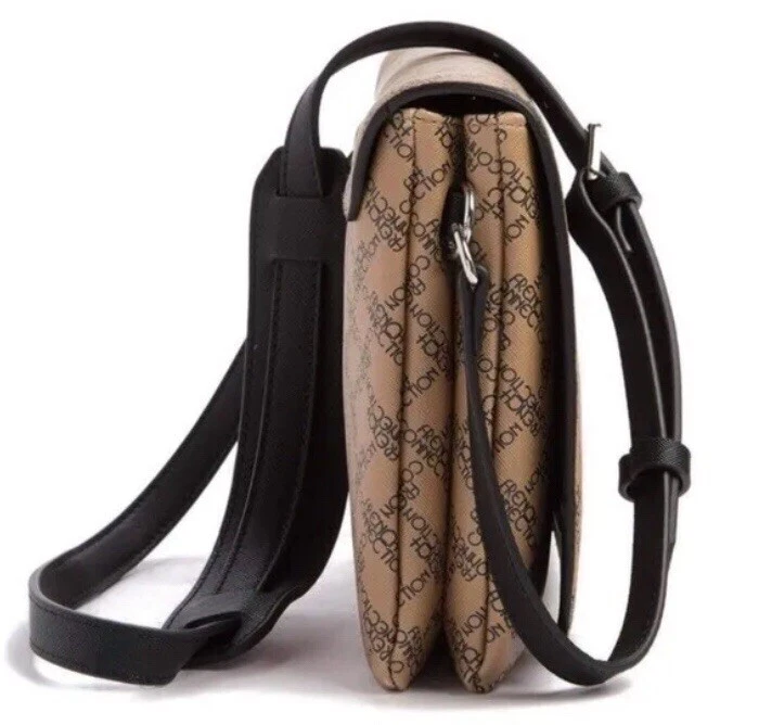 FRENCH CONNECTION Marin Bolso de Mano Mensajero Cartera Repujada Camel Bronceado Nuevo con Etiquetas Foto 3 de 4