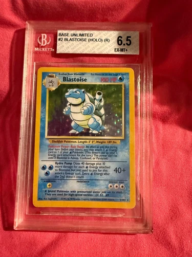 Pokémon Blastoise 002/102 Base Set Holo , graded 6.5