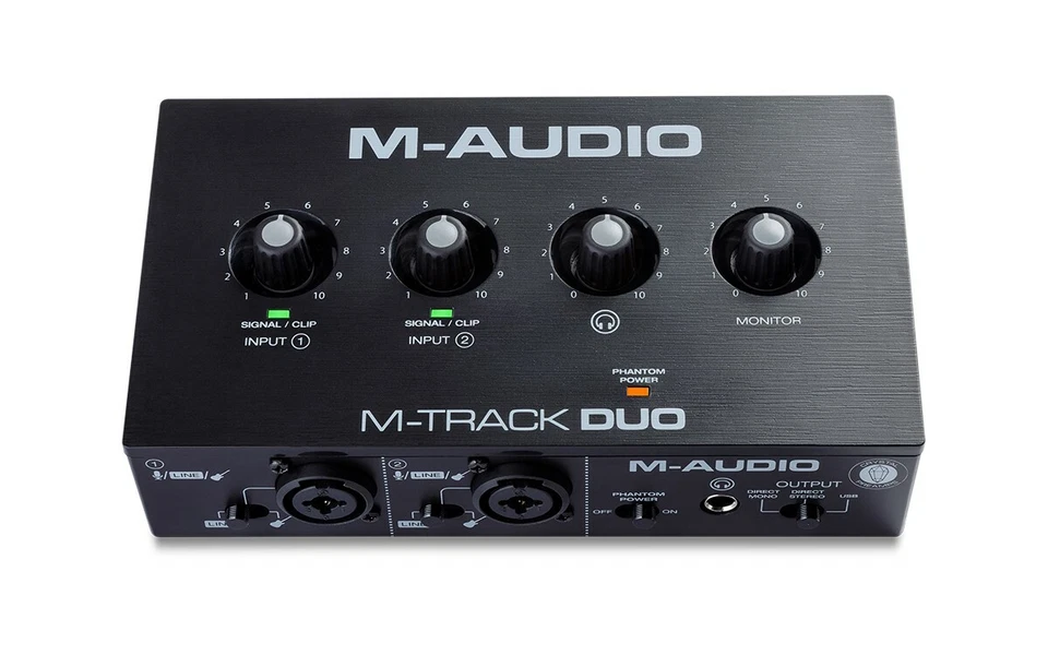 M-AUDIO M-TRACK DUO SCHEDA AUDIO USB 2 IN 2 OUT COMBO PC MAC - Immagine 2 di 4