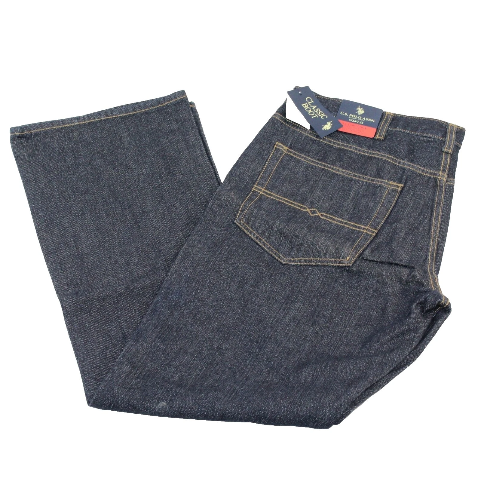 Polo Assn dos EUA. Jeans masculinos de algodão