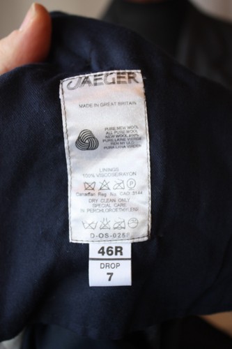 Vtg Jaeger grey 3 button 2 piece suit large 38R W 30 L 28 Gt Britain mod revival - Picture 5 of 18