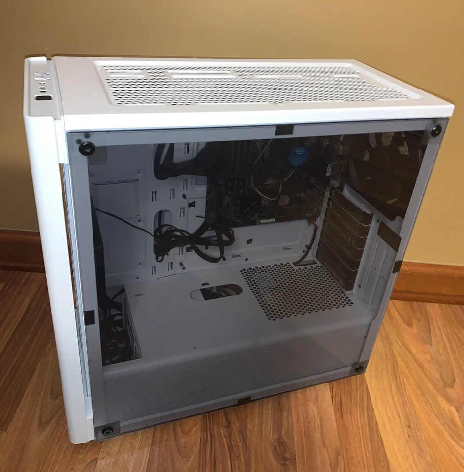 Desktop Computer i3-8100, 8GB RAM, 500GB NVME SSD storage, White Corsair Case - Image 3 of 4